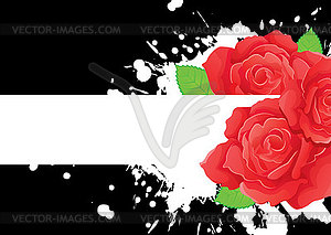 Background with beauty roses - vector image