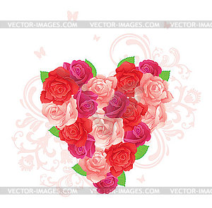 Background with beauty roses - stock vector clipart