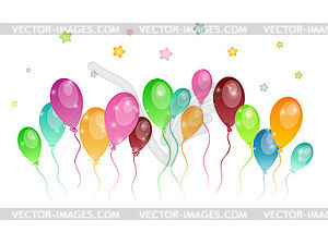 Background with colored balloons - vector clipart