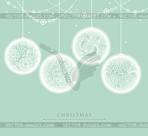 Christmas balls - vector image