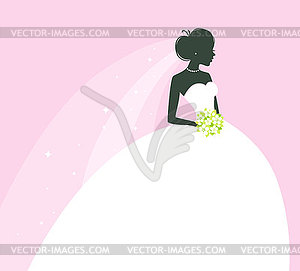 Beautiful bride - vector clip art