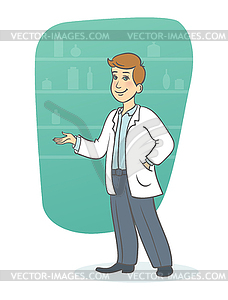 Young doctor - vector image