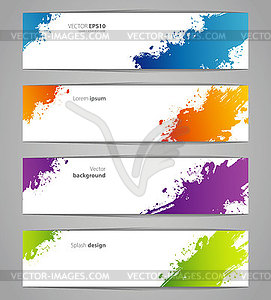 Splash banners - vector clip art