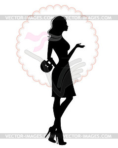 Woman`s silhouette - vector clip art