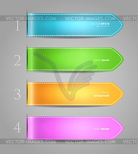 Set of color stickers - vector image
