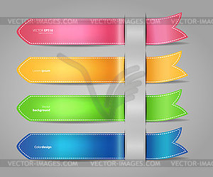Set of color stickers - vector image