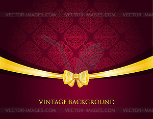 Vintage background with bow - vector clip art
