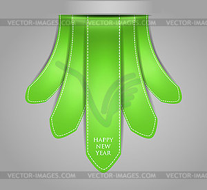 Stylized green xmas tree - vector image