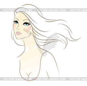 Beautiful woman pic - vector image