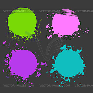 Set of color splash - vector image