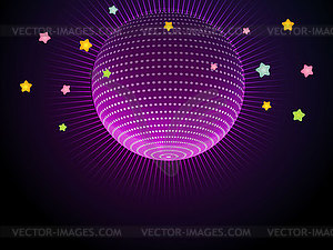 Abstract glow disco ball - vector clip art