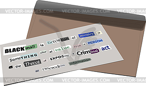 Анонимное письмо - векторизованное изображение