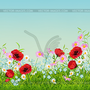 Summer Flower Flyer - vector clipart