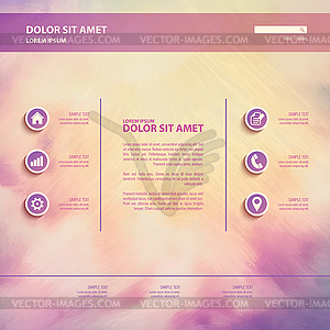 One Page Website Template - vector image