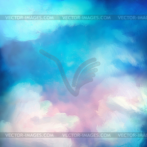Watercolor Sky Painting Background - vector image