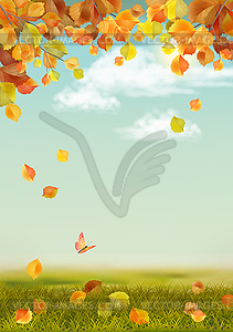 Autumn landscape - vector clip art