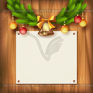 Vintage Christmas Card - vector clip art