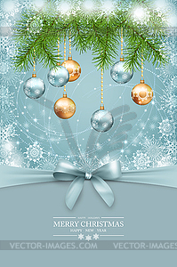 Christmas and New Year greeting card - vector clipart