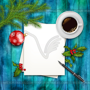 Christmas top view Background - vector clipart