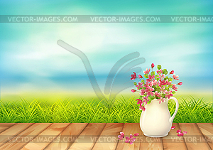 Summer Landscape - vector clipart