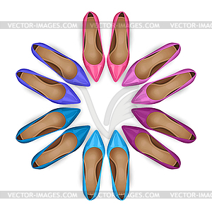 Shoes Top View - vector image