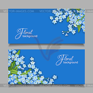 Vintage Floral Banner - vector clipart