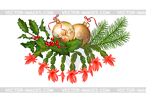 Рождественские елочные украшения - векторная графика