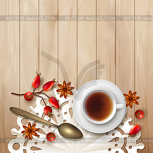 Tea time background - vector image