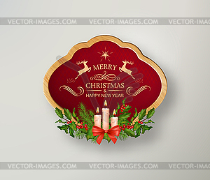 Рождество вывеску - векторное изображение клипарта