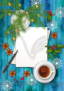 Christmas Tea Party Background - vector clipart