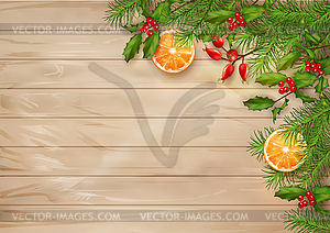 Christmas Top View Background - vector clipart