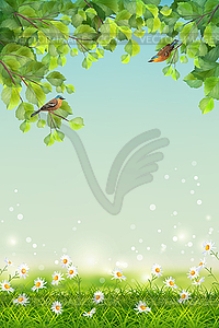 Summer Landscape - vector clipart