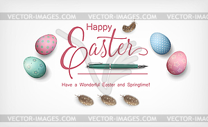 Happy Easter Lettering - vector clipart