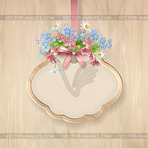 Floral Sign Board - vector EPS clipart