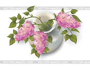 Lilacs in Vase - vector image