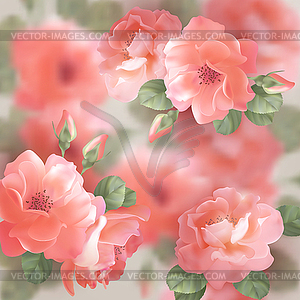 Romantic floral background - vector clip art