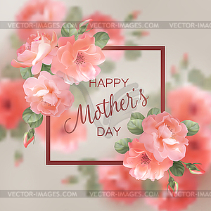 Mothers Day Greeting Card - vector clipart