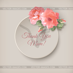 Mothers Day Greeting Card - vector image