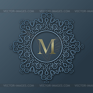 Frame Monogram Design - vector clip art