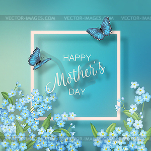 Mothers Day Greeting Card - vector clipart / vector image