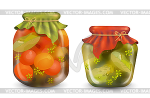 Homemade Preserves - color vector clipart