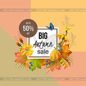 Autumn Sale Design - vector clipart
