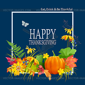 Thanksgiving Card - vector clipart