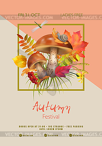 Autumn Poster Flyer - vector clipart