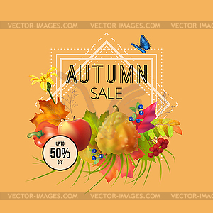 Autumn Sale Design - vector image