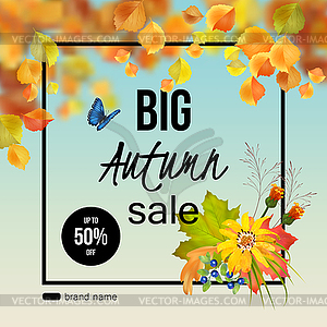 Autumn Sale Design - vector clip art