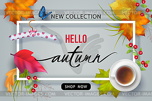 Autumn Advertising Banner - vector clipart