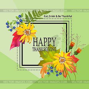 Thanksgiving Card - vector clip art