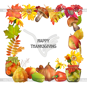 Thanksgiving Card - vector image