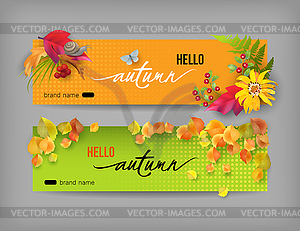 Autumn Advertising Banner - vector image